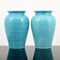 Pair of Large Vases , Vessels Attributed to Aldo Londi - Sold for $1,125 on 04-23-2022 (Lot 498).jpg